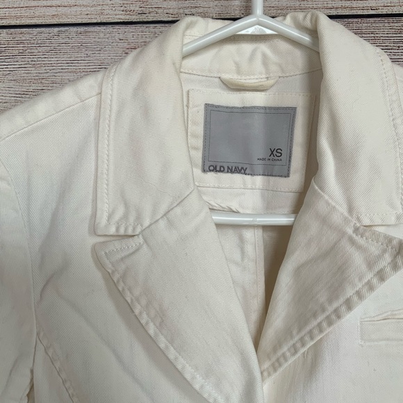 OLD NAVY White Jean Jacket Size Extra Small - Picture 2 of 7